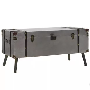 vidaXL Stolik kawowy z płyty MDF i aluminium, 102 x 51 x 47,5 cm - Ławy i stoliki kawowe - miniaturka - grafika 1