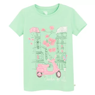 Koszulki dla dziewczynek - Cool Club, T-shirt dziewczęcy, zielony - grafika 1