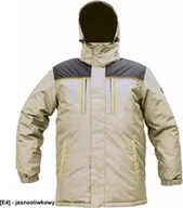 Odzież robocza - CERVA CREMORNE parka - męska zimowa parka, stały kaptur, przedłużony tył, 100% poliester - jasnooliwkowy 4XL - miniaturka - grafika 1