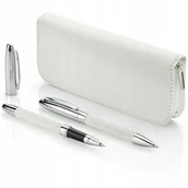 Zestawy piśmiennicze - Elegancki Zestaw Piśmienniczy / Długopis I Pióro - miniaturka - grafika 1