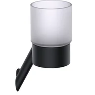 Kubki na szczoteczki do zębów - DEANTE Kubek ścienny SILIA czarny/szkło ADI_N911* - miniaturka - grafika 1