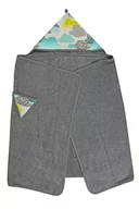 Okrycia kąpielowe dla dzieci - Texpol Chmurki ręcznik bambusowy z kapturkiem 70x140 cm - miniaturka - grafika 1