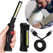 Latarki - Duża Latarka Warsztatowa 4w1 Akumulatorowa z Magnesem Lampa LED Kempingowa - miniaturka - grafika 1