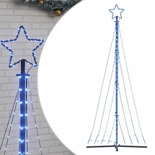 vidaXL Lampki choinkowe, 447 niebieskich LED, 249 cm - Ozdoby bożonarodzeniowe - miniaturka - grafika 1