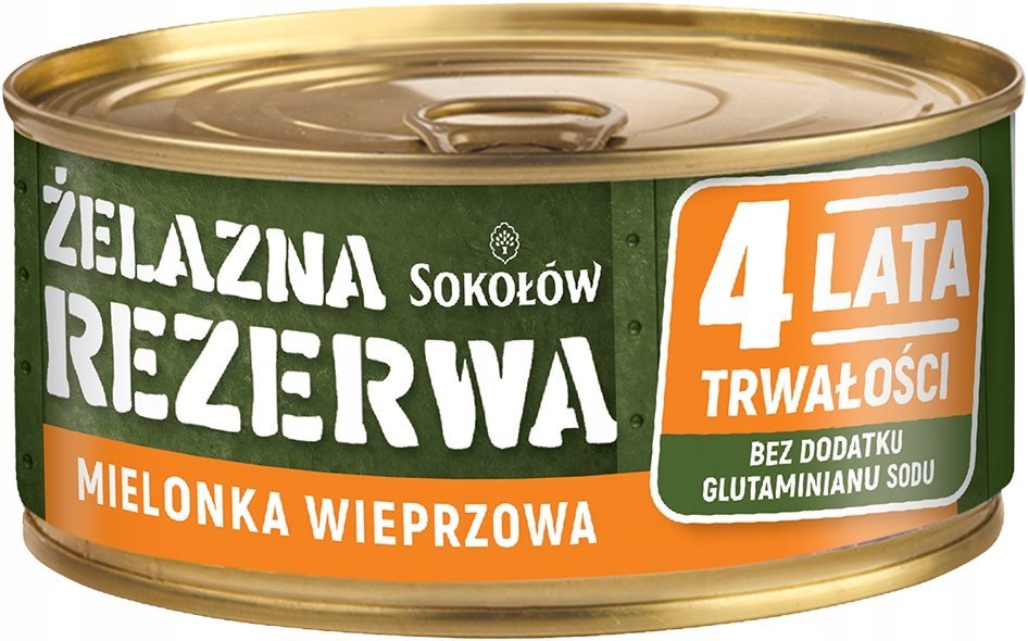 MIELONKA WIEPRZOWA 300G ŻELAZNA REZERWA 4 LATA TRWAŁOŚCI SOKOŁÓW