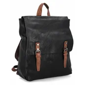 Torebki damskie - Plecak Damski w Stylu Vintage firmy Herisson 17B336 Czarny - miniaturka - grafika 1