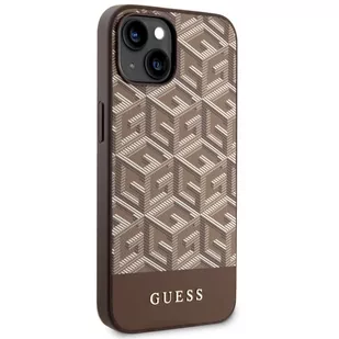 Guess GUHMP14SHGCFSEW iPhone 14 6.1" brązowy/brown hardcase GCube Stripes MagSafe - Etui i futerały do telefonów - miniaturka - grafika 4