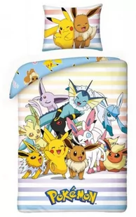 Pościel Młodzieżowa 160x200 Pokemon Pikachu Pokemony - Pościel dla dzieci - miniaturka - grafika 1