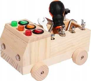 Drewniane Auto Samochód Narzędzia Montessori Zabawka Edukacyjna Dla Dzieci - Zabawki interaktywne dla dzieci - miniaturka - grafika 1