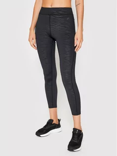Spodnie damskie - 4F Legginsy H4L21-LEG016 Czarny Slim Fit - grafika 1