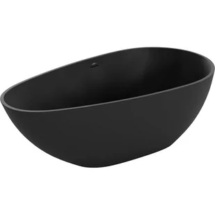 Mexen Palermo wanna wolnostojąca z konglomeratu 150 x 78 cm, czarna mat - Wanny - miniaturka - grafika 1