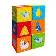 Zabawki sensoryczne - Zestaw klocków, miękkie kostki, 6 szt, 090601-05 - miniaturka - grafika 1