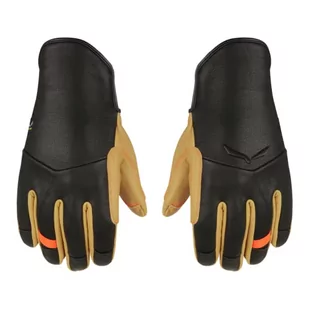 SALEWA Męskie rękawiczki skórzane Ortles Am M, Black Out/2500/4570, M, Black Out/2500/4570, M - Rękawiczki - miniaturka - grafika 1
