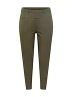 Spodnie sportowe damskie - Kaffe Curve Spodnie dresowe damskie Kcjia, Khaki, 70 - miniaturka - grafika 1