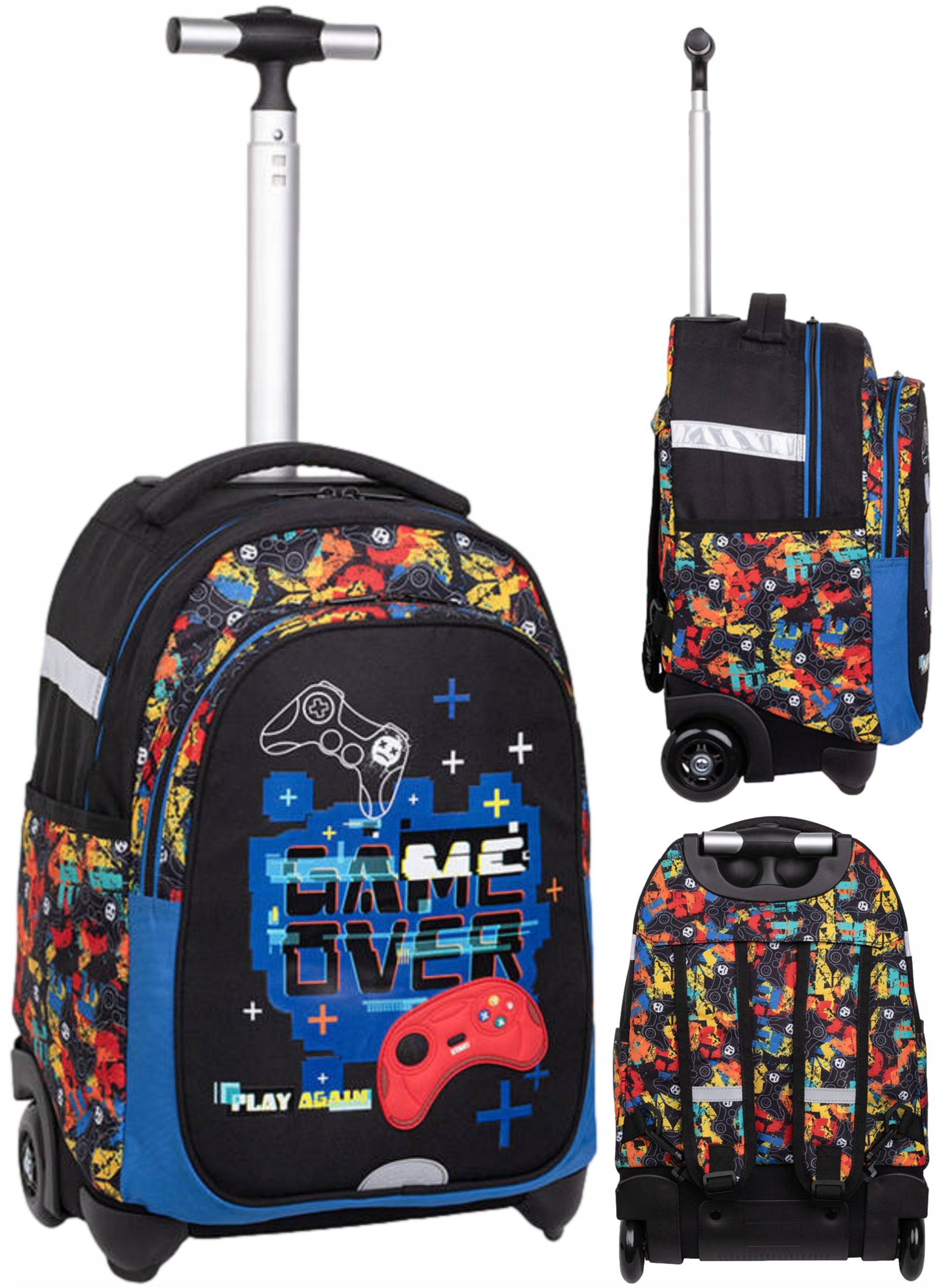 Plecak CoolPack Szkolny Młodzieżowy Na Kółkach Game