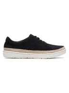 Trampki damskie - Clarks Skórzane sneakersy w kolorze czarnym - miniaturka - grafika 1