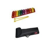 Instrumenty perkusyjne - Dzwonki Diatoniczne 10 dźwięków  M03 kolorowe + Pokrowiec - miniaturka - grafika 1