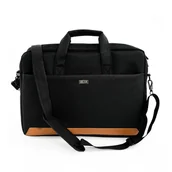 Torby męskie - Torba na laptop materiałowa Solier SM03 Darwen czarna - miniaturka - grafika 1