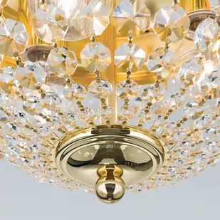 Lampa sufitowa Plafond, złota/przezroczysta, Ø35cm - Lampy sufitowe - miniaturka - grafika 3