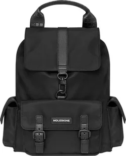 Moleskine SmallBackpack Legendary Collection, plecak do pracy i na uniwersytet z wyściełanym pokrowcem na laptopa, 100% materiał z recyklingu, wymiary 33 x 32 x 12 cm, kolor czarny - Torby na laptopy - miniaturka - grafika 1