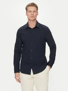 Calvin Klein Koszula LV04LB145G Granatowy Slim Fit - Koszule męskie - miniaturka - grafika 1