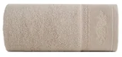 Ręczniki - Ręcznik Sisi 70x140 beżowy zdobiony bordiurą frotte 500 g/m2 - miniaturka - grafika 1
