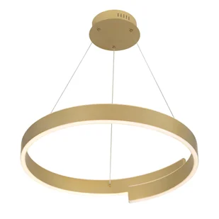 Stylowa, złota lampa wisząca, okrąg LED WF 6212-0115 z serii MARTIALO - Lampy sufitowe - miniaturka - grafika 1