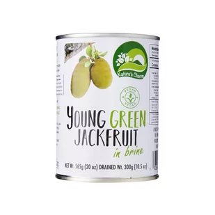 Jackfruit Młody Zielony w Zalewie (Młode Owoce Drzewa Bohenkowego / Chlebowca)  "Young Green Jackfruit in Brine" 565g Nature's Charm - Koncentraty warzywne, przeciery - miniaturka - grafika 1