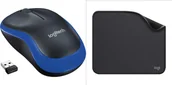 Myszki - Mysz Logitech M185 Niebieska 910-002239 + Studio Series - GRAPHITE 956-000049 - miniaturka - grafika 1
