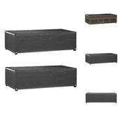 Pokrowce na meble ogrodowe - vidaXL Pokrowce na meble ogrodowe 2 szt. 8 oczek 125x70x35 cm Prostokątne - Pokrowce ochronne na meble ogrodowe - miniaturka - grafika 1