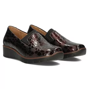 Skórzane półbuty Filippo DP3160/23 BG bordo - Półbuty damskie - miniaturka - grafika 3