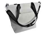 Torebki damskie - Torba Damska Na Zakupy Shopperka - Biała Torebka Damska Na Ramię - miniaturka - grafika 1