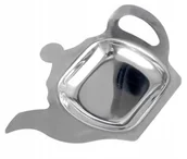 Inne naczynia kuchenne - Podstawka na torebkę herbaty stalowa 13x9,6 cm kod: O-139164 + Sprawdź na SuperWnetrze.pl - miniaturka - grafika 1