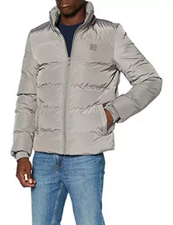 Kurtki męskie - Urban Classics Męska kurtka puchowa z kapturem, kurtka zimowa, pikowana kurtka z podszewką z odpinanym kapturem, w wielu kolorach, rozmiary S-5XL, asfaltowy, 3XL duże rozmiary - grafika 1
