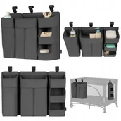 Organizery na łóżeczko - Organizer na łóżeczko wiszący przybornik duży 3w1 Lionelo Sidepocket Large - miniaturka - grafika 1