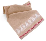 Ręczniki - Ręcznik świąteczny do rąk Xmas mess ciastek 30x50 beżowy - miniaturka - grafika 1
