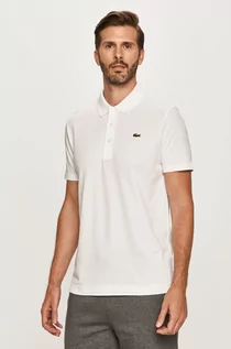 Koszulki męskie - Lacoste polo bawełniane YH4801 kolor biały gładki - grafika 1
