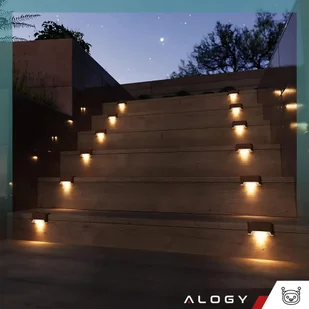 Lampa solarna ogrodowa LED na taras balkon schody balustradę z czujnikiem zmierzchu akumulator AAA czarna - Lampy ogrodowe - miniaturka - grafika 30