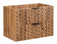 Szafki łazienkowe - Szafka wisząca pod umywalkę, Diamond, 80x46x57 cm, dąb wotan, mat - miniaturka - grafika 1