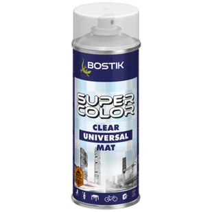 BOSTIK Lakier uniwersalny SUPER COLOR 400 ml bezbarwny mat - Farby i lakiery w sprayu - miniaturka - grafika 1