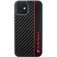 Etui i futerały do telefonów - Audi Carbon Fiber Stripe iPhone 12/12 Pro 6.1" czarny/black hardcase AUS-TPUPCIP12P-R8/D1-BK - miniaturka - grafika 1