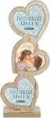 Ramki na zdjęcia - Ramka ZEP ZEP Frida 3x12x11,5 Holz Rahmen mit 3 Herzen RE333 - miniaturka - grafika 1