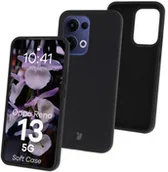 Etui i futerały do telefonów - Bizon Silikonowe etui Soft Case do Oppo Reno13, czarne - miniaturka - grafika 1