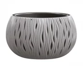 Akcesoria do ogrodzeń - Doniczka BOWL SANDY kamienny szary śr.37cm - miniaturka - grafika 1