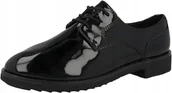 Półbuty damskie - CLARKS DAMSKIE PÓŁBUTY LAKIEROWANE SKÓRZANE 38 S2F - miniaturka - grafika 1