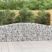 Ogrodzenia - VIDAXL Kosze gabionowe, 10 szt, 400x30x80/100 cm, galwanizowane żelazo - miniaturka - grafika 1