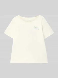 T-shirt z nadrukiem ze sloganem - Koszulki dla dziewczynek - miniaturka - grafika 1