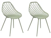 Krzesła - Zestaw 2 krzeseł do jadalni zielony CANTON II - miniaturka - grafika 1
