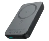 Powerbanki - Joyroom Powerbank indukcyjny JR-W020 MagSafe 10000mAh, 20W + kabel USB-C 25cm, czarny - miniaturka - grafika 1