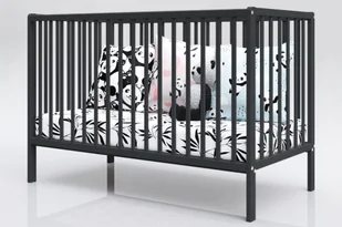 Łóżeczko dziecięce Dominik antracyt 120x60 - Łóżeczka i kojce - miniaturka - grafika 1